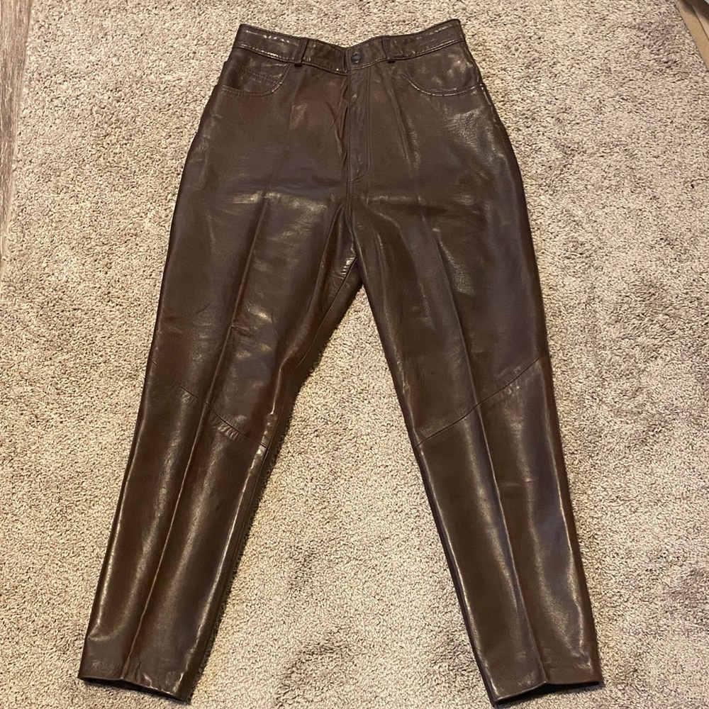 Vintage Leather Lanna pants size 10 Brown